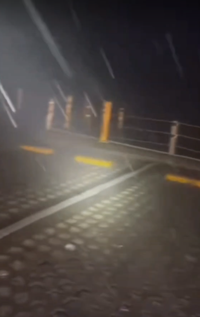 中橫武嶺昨晚間下雪了! 冷氣團夾帶濕冷水氣